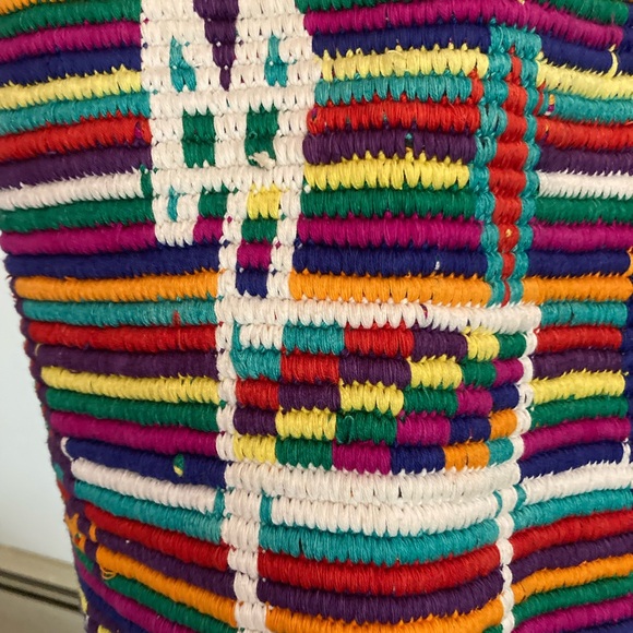 Vintage 90s Embroidered Guatemalan Textile Maya Mexico Art Purse Bag Birds - Picture 5 of 9